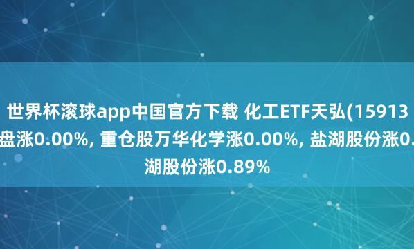 世界杯滚球app中国官方下载 化工ETF天弘(159133)开盘涨0.00%, 重仓股万华化学涨0.00%, 盐湖股份涨0.89%