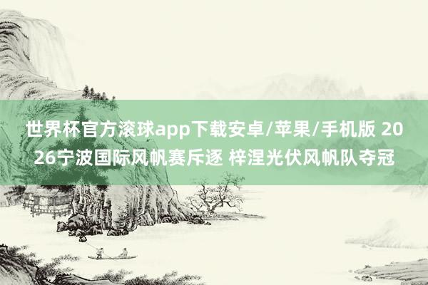 世界杯官方滚球app下载安卓/苹果/手机版 2026宁波国际风帆赛斥逐 梓涅光伏风帆队夺冠