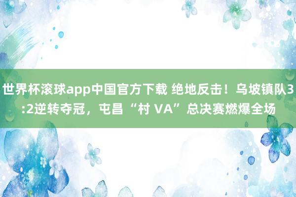 世界杯滚球app中国官方下载 绝地反击！乌坡镇队3:2逆转夺冠，屯昌 “村 VA” 总决赛燃爆全场