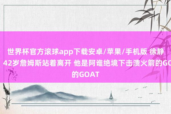 世界杯官方滚球app下载安卓/苹果/手机版 徐静雨：42岁詹姆斯站着离开 他是阿谁绝境下击溃火箭的GOAT