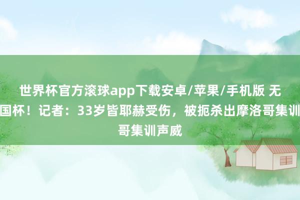 世界杯官方滚球app下载安卓/苹果/手机版 无缘全国杯!记者:33岁皆耶赫受伤,被扼杀出摩洛哥集训声威