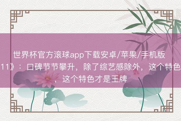 世界杯官方滚球app下载安卓/苹果/手机版 《大窥探11》：口碑节节攀升，除了综艺感除外，这个特色才是王牌
